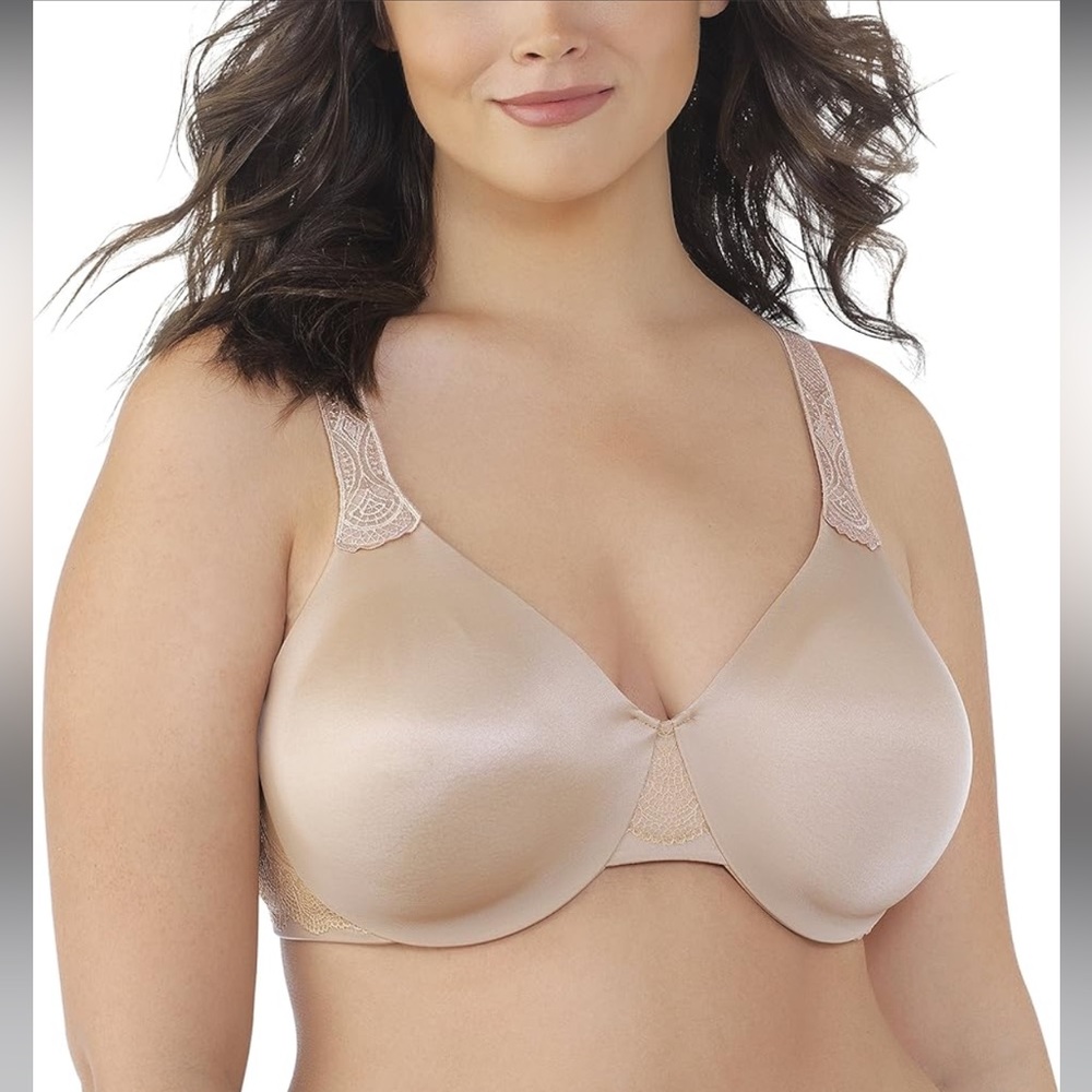 VANITY FAIR Women's Comfort Cream Where It Counts Full Figure Bra 76090